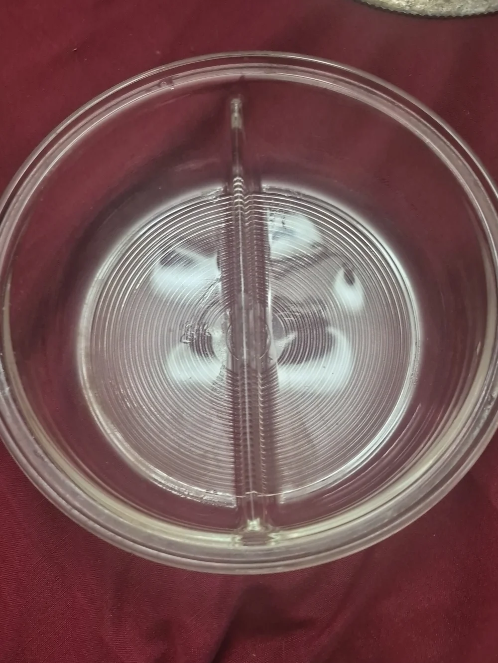 Vintage Ornate Silver-Tone Aluminum Metal Covered Serving Dish With Pyrex